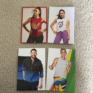 Four peloton cards aditi, Olivia, Matty, Ross